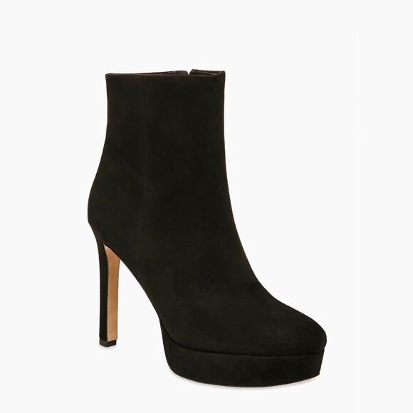 Veronica Beard Dali Suede Platform Ankle Boots, Black, New, Size 9 - Picture 5 of 16